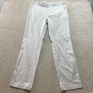 Nike Golf Pants Mens 36x34 Beige Dri FIT Polyester Spandex Flat‎ Front